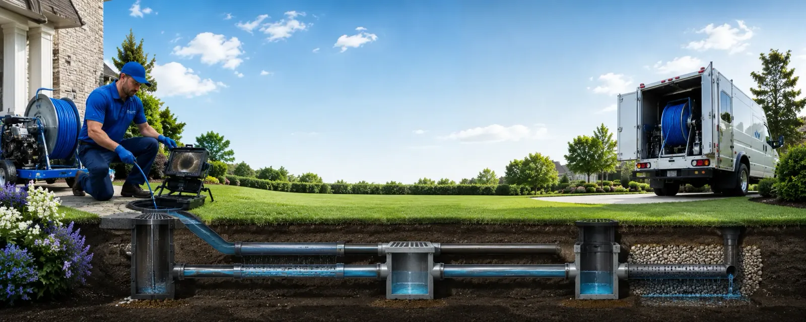 Outdoor drain cleaning information for Lowden, IA